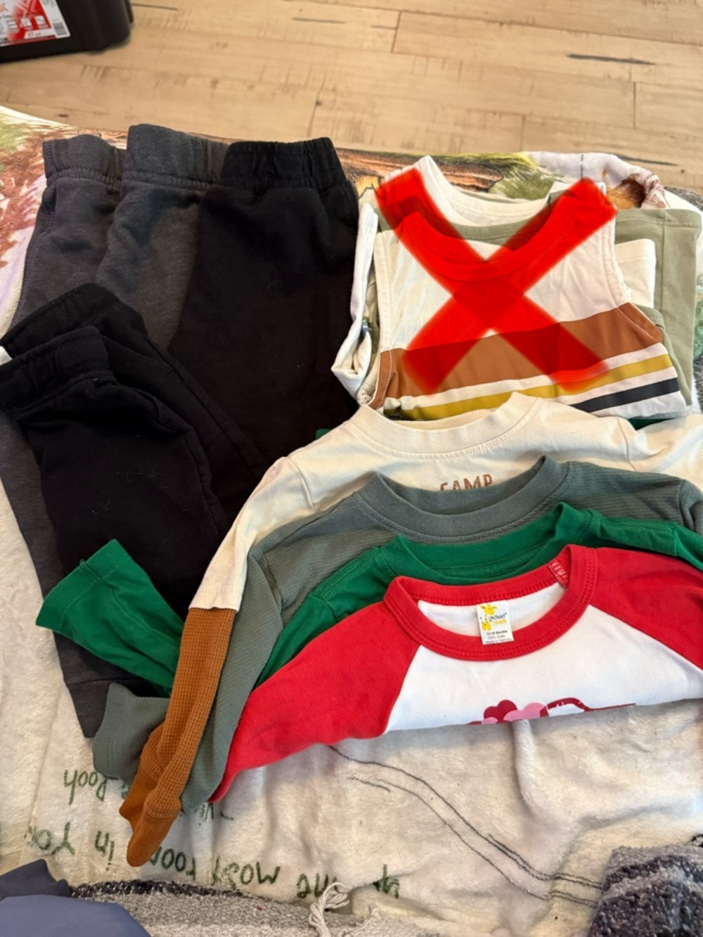 Lot of 8 toddler size 18month shirts/pants